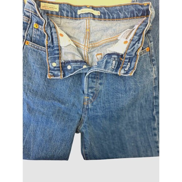 LEvi Premium Jean Women Sz 26 Ribcage Straight Ankle High Rise Reissue Capital E - Picture 8 of 10